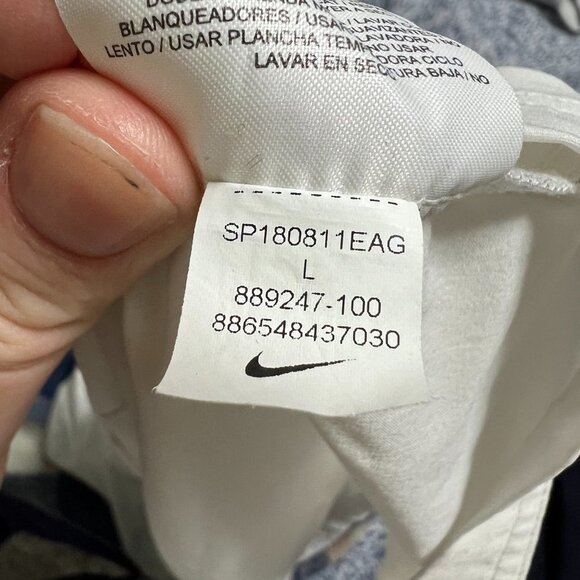 NIKE WOMENS FLEX JACKET HD WOVEN PACKABLE - WHITE/BLACK - Large - Picture 8 of 8